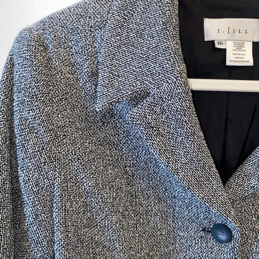 J. Jill Grey Cotton blend Coat fully lined - Picture 3 of 4